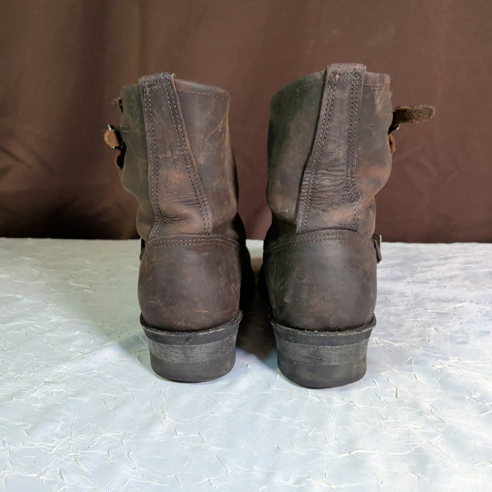 Vintage Frye Engineer Harness Boots Mens 10M Brown Leather Motorcycle Riding USA - Picture 5 of 13